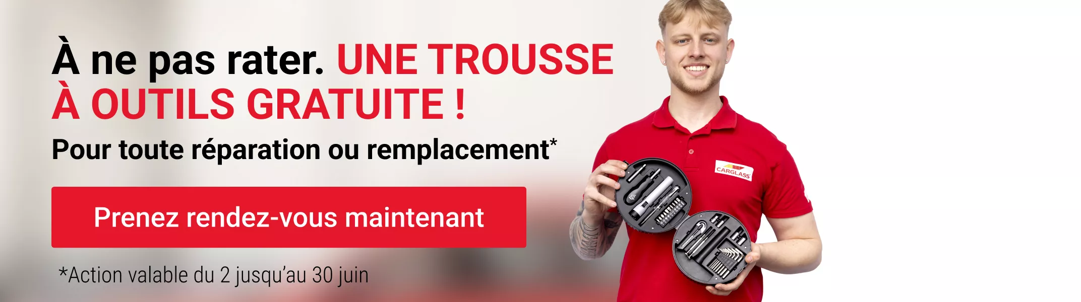 Bannière promotionnelle de la trousse à outils gratuite