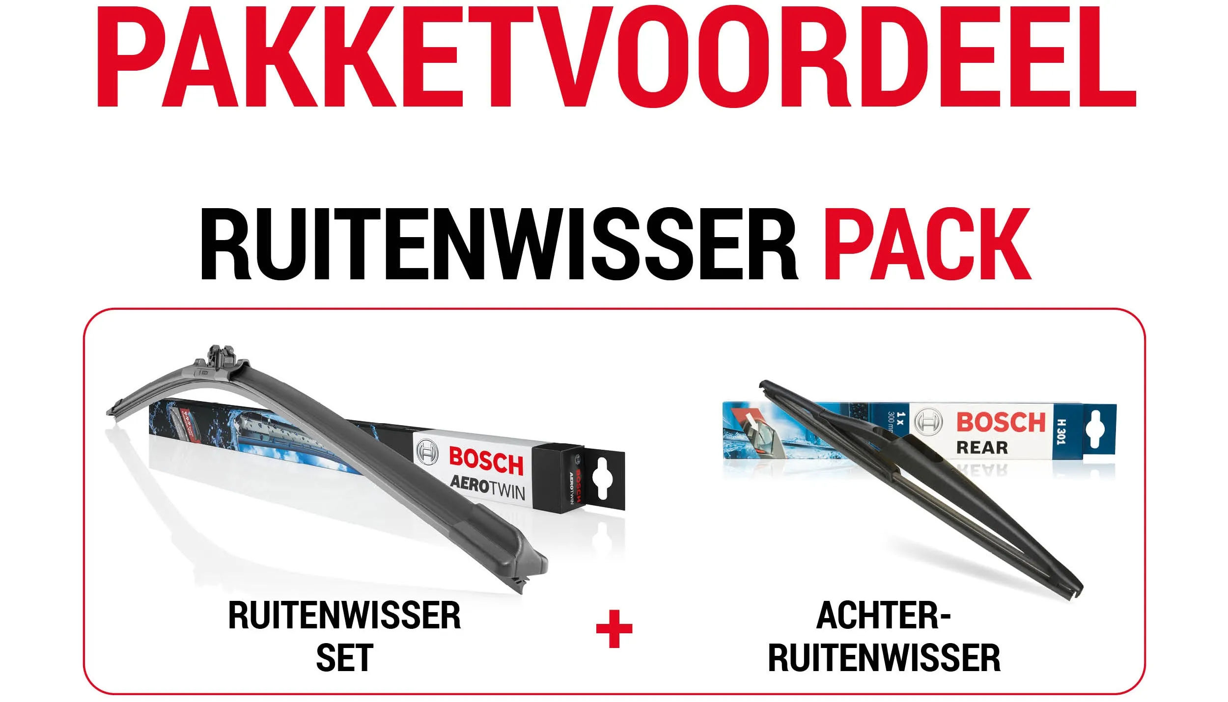 Wiperpack: voor- en achterruitwisser